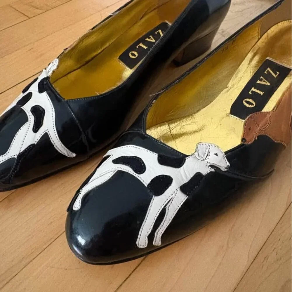 SOLD // Vintage Zalo Dog Kitten Block Heels - Picture 7 of 9